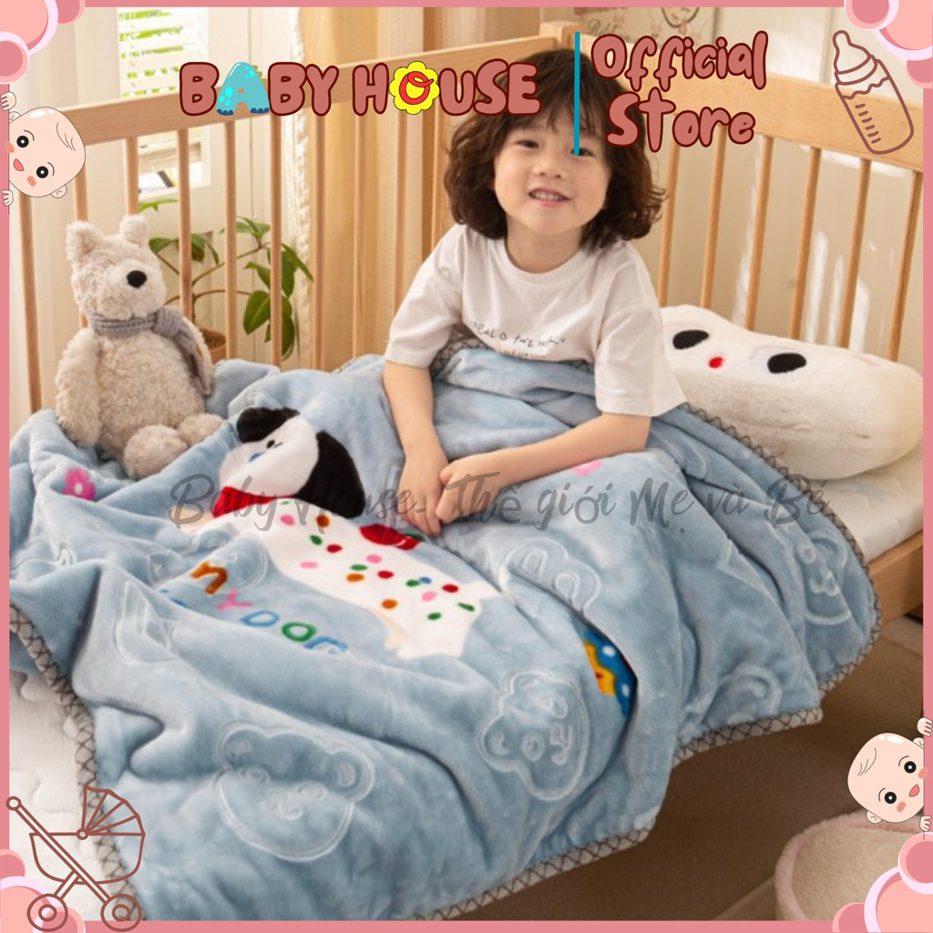 Chăn lông tuyết 2 lớp cho bé