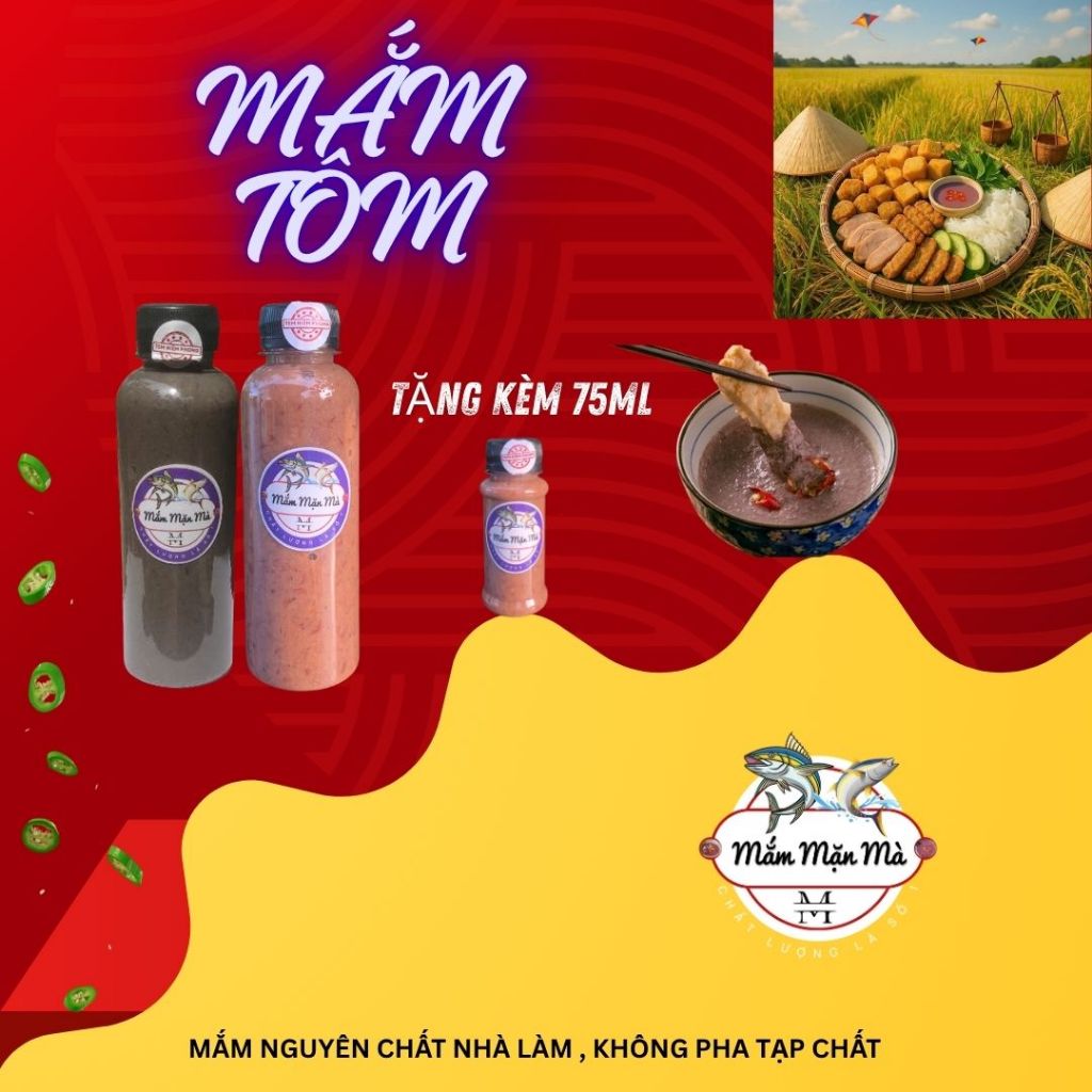 Combo 1 Mắm Tôm + 1 Mắm Tép 1 Lít – Mắm Tôm Mắm Tép Ngon Loại 1 – Mắm Truyền Thống Chuẩn Vị Bắc
