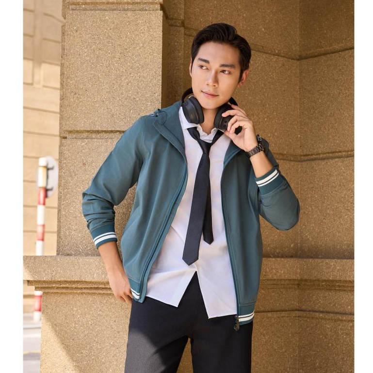 Áo khoác jacket nam DUGARCO 1 lớp có mũ cao cấp tính năng trượt nước 228JM22087