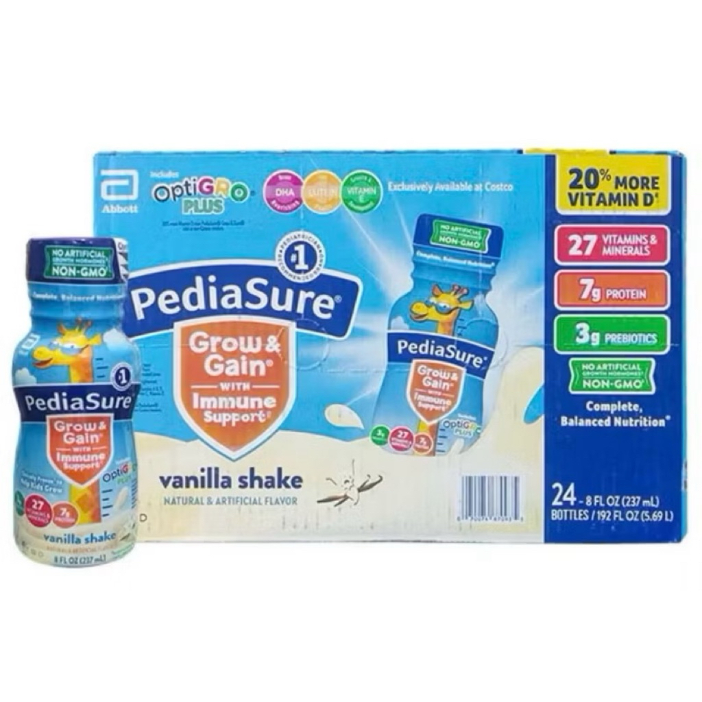 Thùng sữa nước Pediasure Grow Vani, 24 chai 237ml của Mỹ