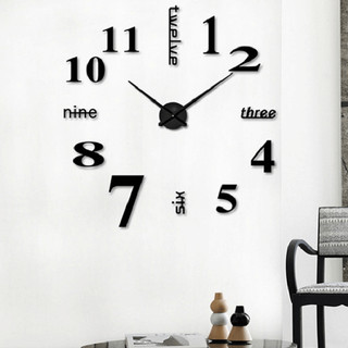 Đồng hồ dán tường Size lớn tùy chỉnh từ 80cm - 120cm, số nổi 3D - Dán tường