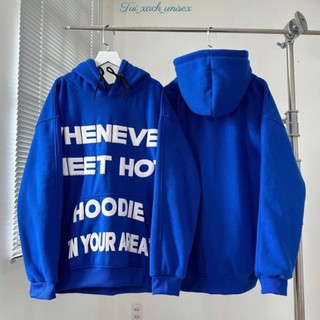  Áo Hoodie Đi Nắng WHENEVER In Chữ Nổi 3D Dáng Rộng Nam Nữ Mùa Thu Đông Mặc Cặp Đôi K1 