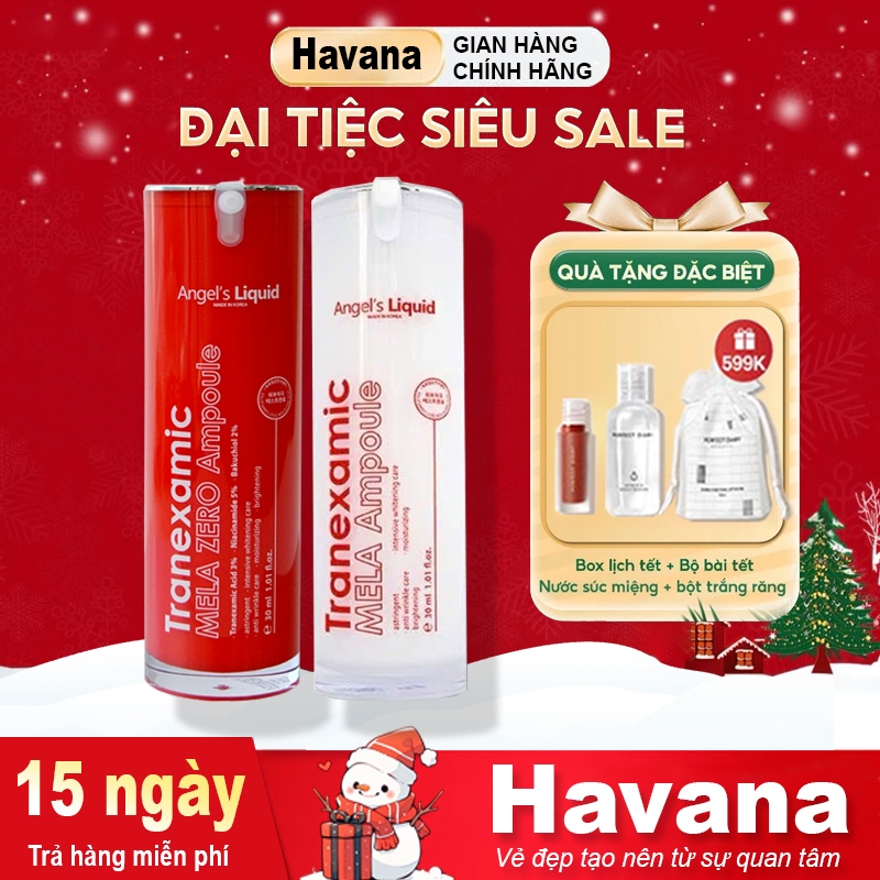  Siêu Tinh Chất Tranexamic Acid Xoá Thâm Đỏ Mờ Sạm Nám Angel Liquid Tranexamic Mela Ampoule 30ml 