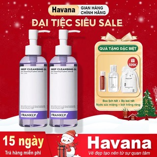  Dầu tẩy trang BHA LHA làm sạch sợi bã nhờn và mụn đầu đen Frankly Deep Cleansing Oil 200ml 