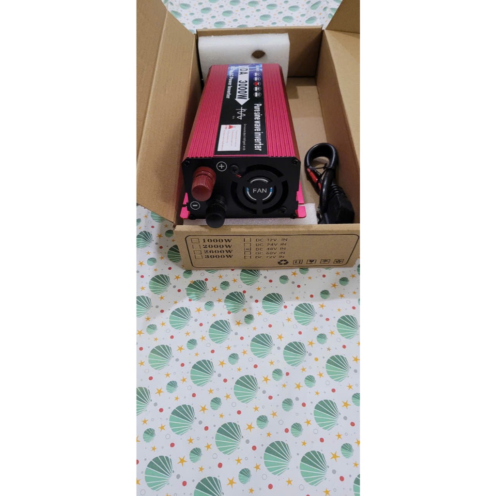 Bộ chuyển điện 60V lên 220V 3000W Sóng SIN chuẩn, Bộ inverter -kích điện 60V lên 300V