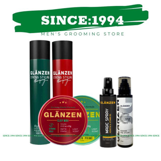  Sáp vuốt tóc Glanzen Clay Wax Floral 60g  giữ nếp cao - Xịt tạo phồng gôm xịt giữ nếp Chính hãng 