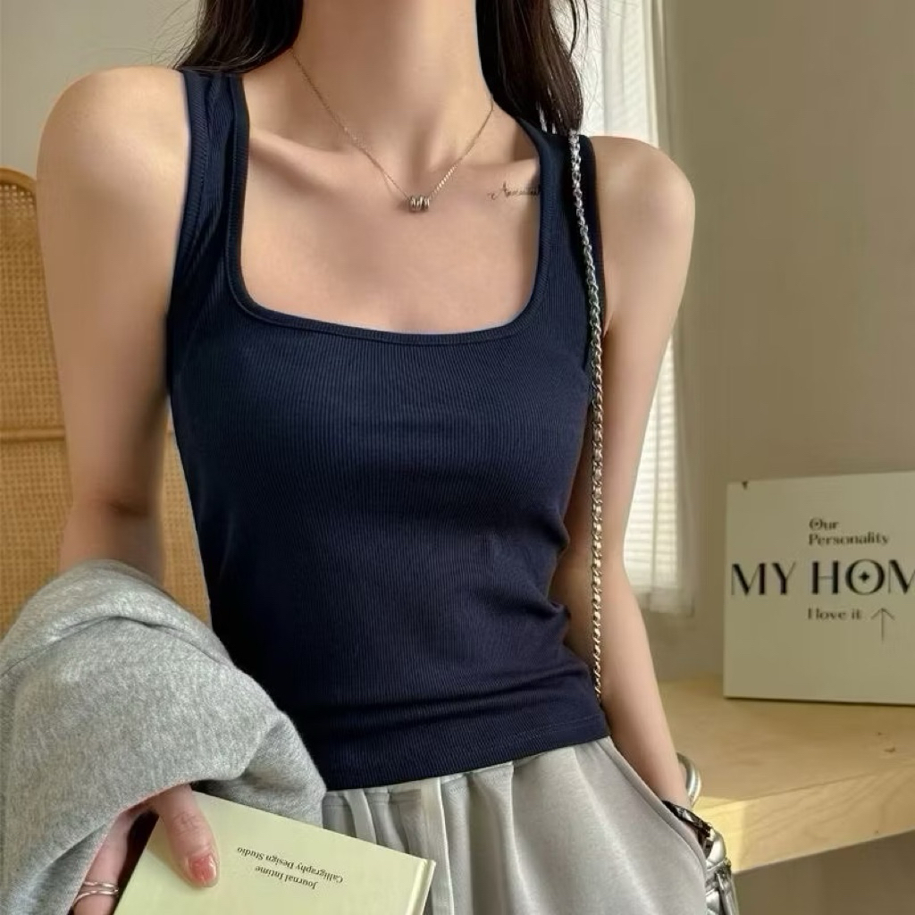 Áo Ba Lỗ Dây To , Áo 2 dây bản to cổ vuông màu trơn (Có bigsize) BL1040 | BigBuy360 - bigbuy360.vn