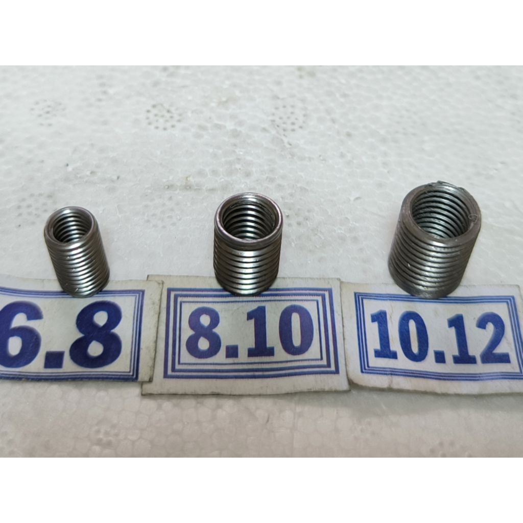[combo]2 cái ren cấy sơ mi thép , đồng thau (6/8) mm , (8/10)mm  , (10/12) mm