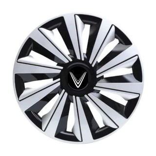 HCM>>Bộ 4 chiếc ốp mâm VF3, vành lốp vf3 (4 cái kèm LOGO VINFAST) 16 inch, ốp trang trí mâm vành sắt