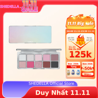   New màu 2025 Shedella Bảng phấn mắt 10 màu lấp lánh 11 tông màu dịu dàng cá tính chất phấn mịn chống trôi 