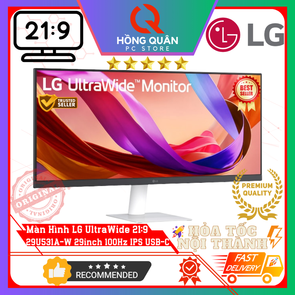 Màn hình UltraWide LG 29U531A-W 29inch (UltraWide FHD/IPS/100Hz/5ms/sRGB 99%/HDR10/USB Type-C) New - Hàng Chính Hãng | BigBuy360 - bigbuy360.vn