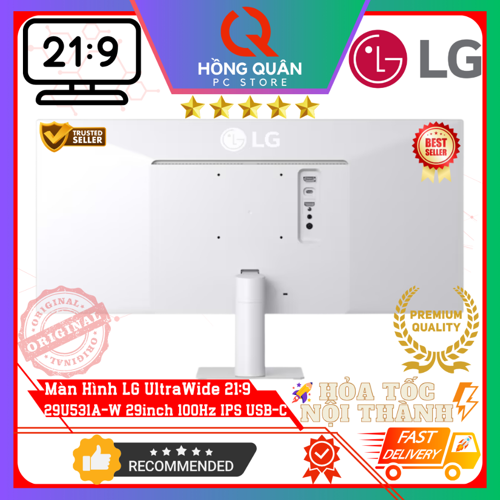 Màn hình UltraWide LG 29U531A-W 29inch (UltraWide FHD/IPS/100Hz/5ms/sRGB 99%/HDR10/USB Type-C) New - Hàng Chính Hãng | BigBuy360 - bigbuy360.vn