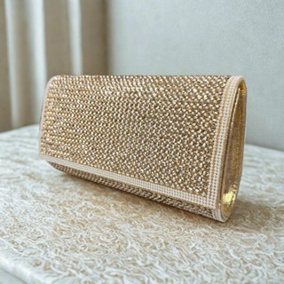 - 1309-22 - Ví Cầm Tay Đính Đá Sang Trọng Lịch Sự Nhỏ Gọn Đi Cưới Đi Tiệc - Thời Trang Quảng Châu Cao Cấp - Kèm Hộp Và D