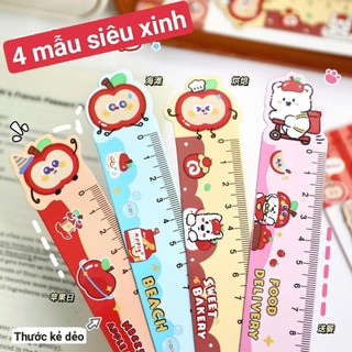Thước Kẻ Dẻo Hoạt Hình Dễ Thương 15cm