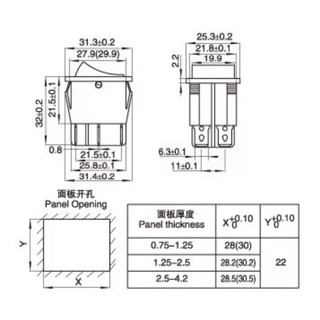 Công tắc bập bênh KCD4 (6 pin)