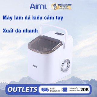 Máy làm đá kiểu cầm tay ra đá nhanh, dùng cho gia đình hằng ngày, có thể điều chỉnh độ dày của viên đá