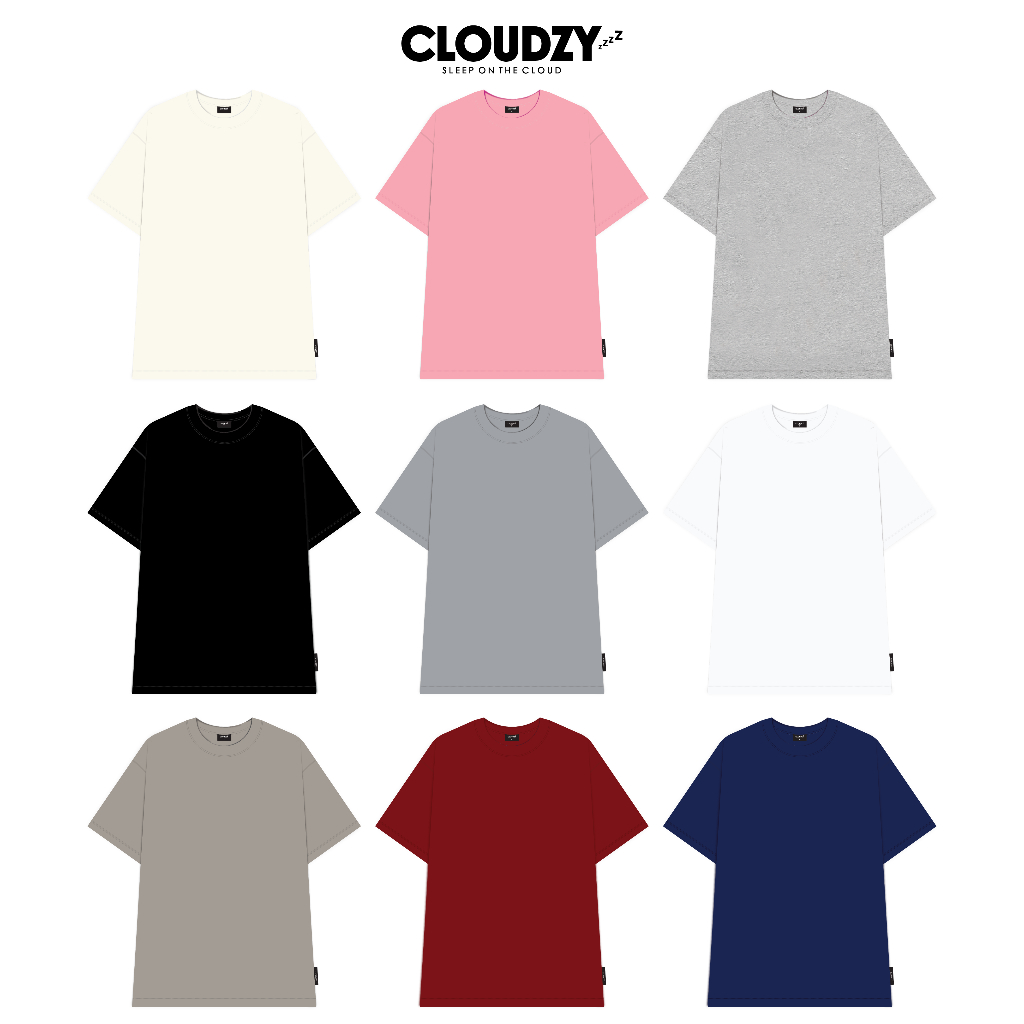 Áo phông nam nữ unisex tay lỡ AT TRƠN CLOUDZY thun form rộng local brand teen cổ tròn oversize