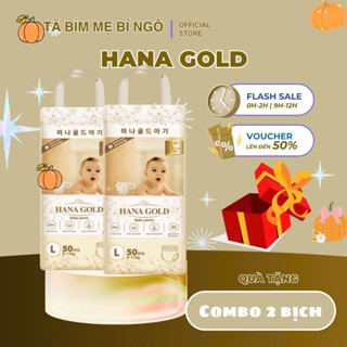  Bỉm Hanagold cao cấp cho bé fom ôm cải tiến với cạp chun vô cảm thấm hút 1000ml có size từ 4-30kg 