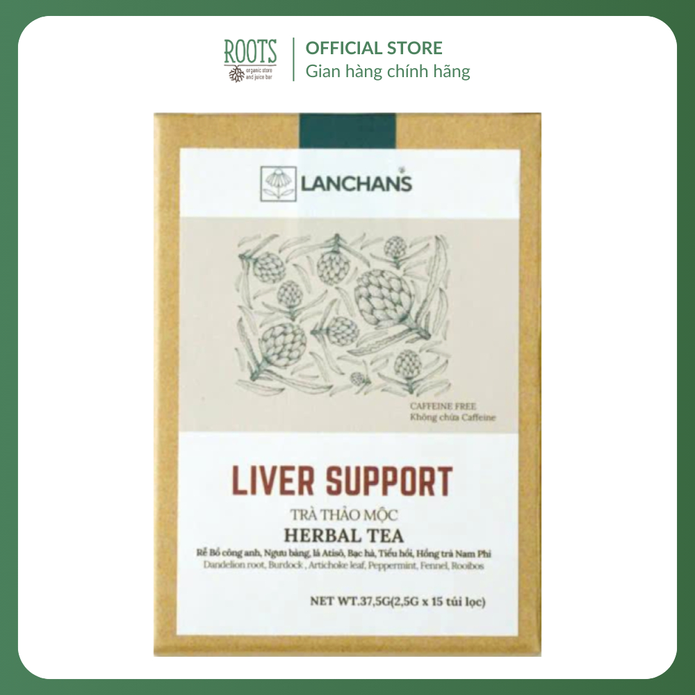 (Ship hỏa tốc) LANCHANS - Trà Thảo Mộc Hỗ Trợ Hoạt Động Gan, Herbal Tea, Liver Support, 15 Túi Lọc (