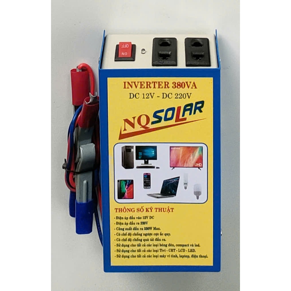 BỘ ĐẢO ĐIỆN 12V DC RA 220V DC 380VA