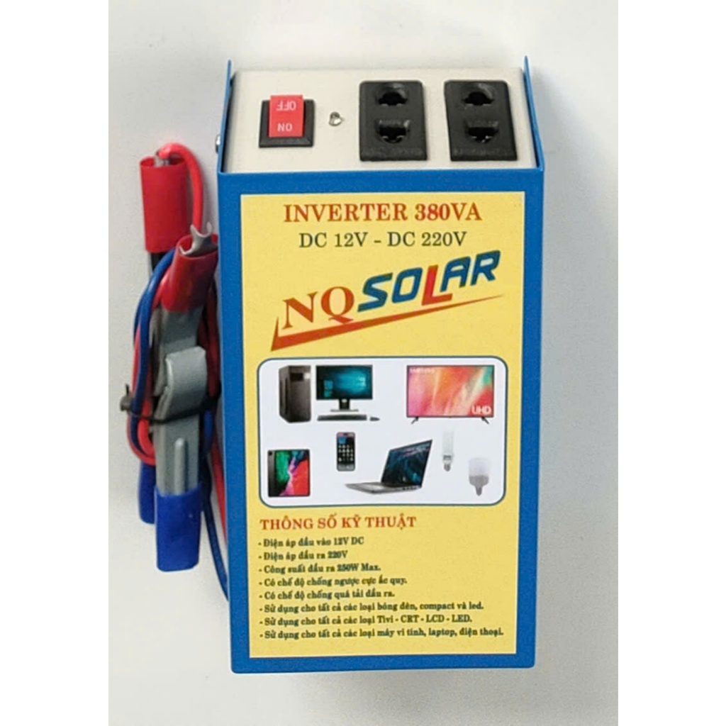 BỘ ĐẢO ĐIỆN 12V DC RA 220V DC 380VA  (INVERTER )