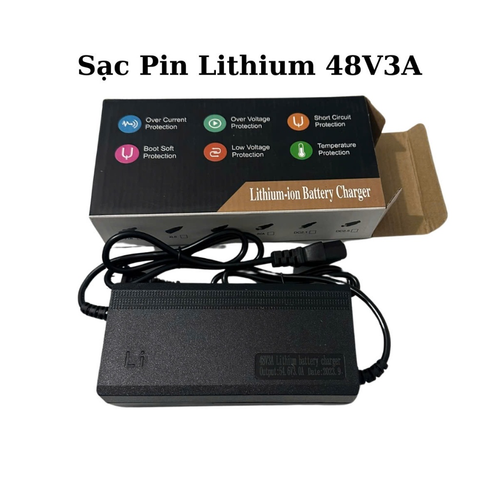 Sạc Pin 48v3A - Sạc Dành Riêng Cho Pin Lithium - Không Sử Dụng Cho Bình Ắc Quy