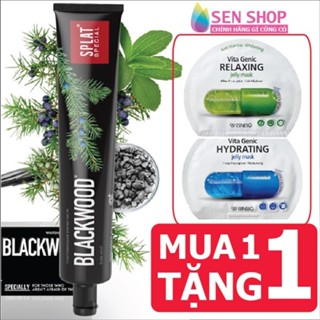  Kem đánh răng than hoạt tính trăng răng SPLAT Blackwood không chứa flo ngừa hôi miệng loại bỏ mảng bám khỏe nướu 75ml 