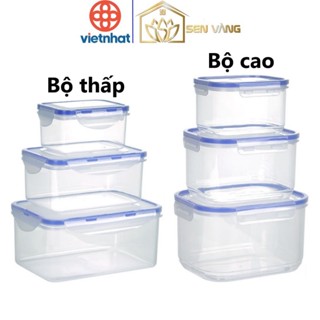  Hộp thực phẩm chữ nhật nhựa VIỆT NHẬT - Có nắp trong suốt - Đựng đồ ăn để tủ lạnh - 6530 2 