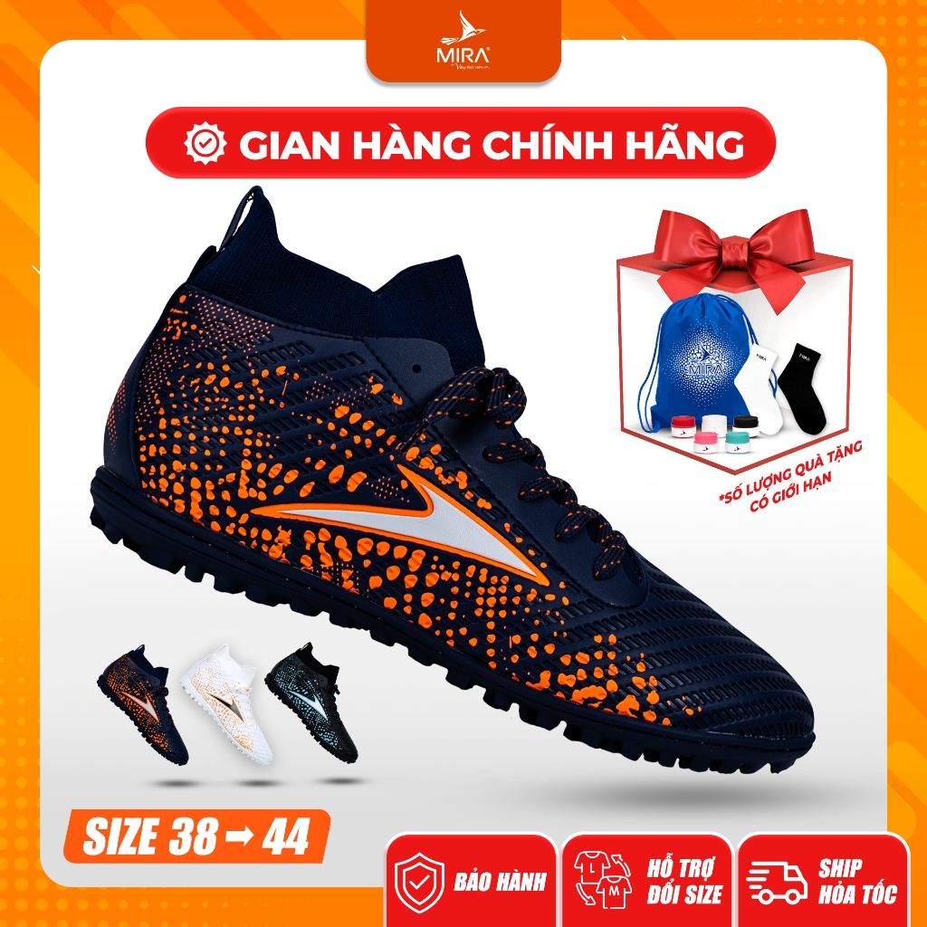 [TẶNG 2 VỚ 60K] Giày Đá Bóng MIRA GALAXY A1 -Giày Đá Bóng Mira Chính Hãng,Cổ Thun,Ôm Chân,Chống Nước