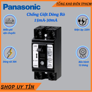  Cầu dao chống giật Panasonic BJS-3030NA2 dòng rò 15mA-30mA dòng tải 30A  CB cóc  - Hàng chính hãng 