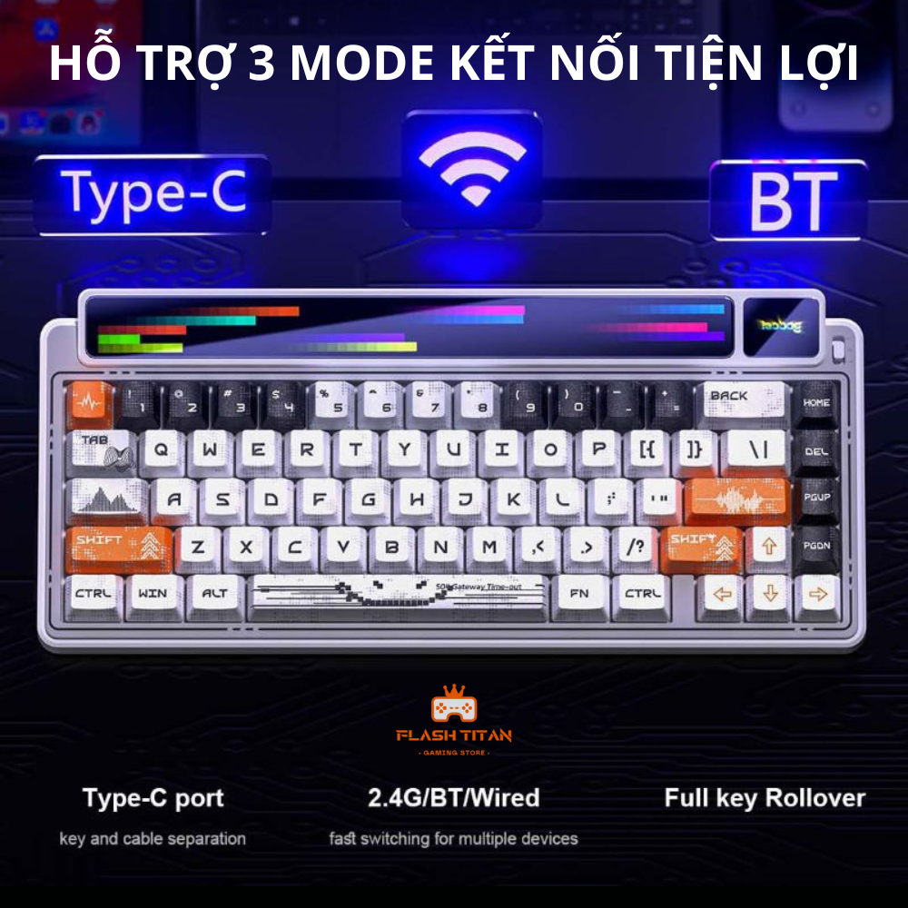 Bàn phím cơ Leobog AMG65 - Màn Led độc đáo, có app tùy chỉnh - LED RGB mạch xuôi - Pin 8000mAh | BigBuy360 - bigbuy360.vn