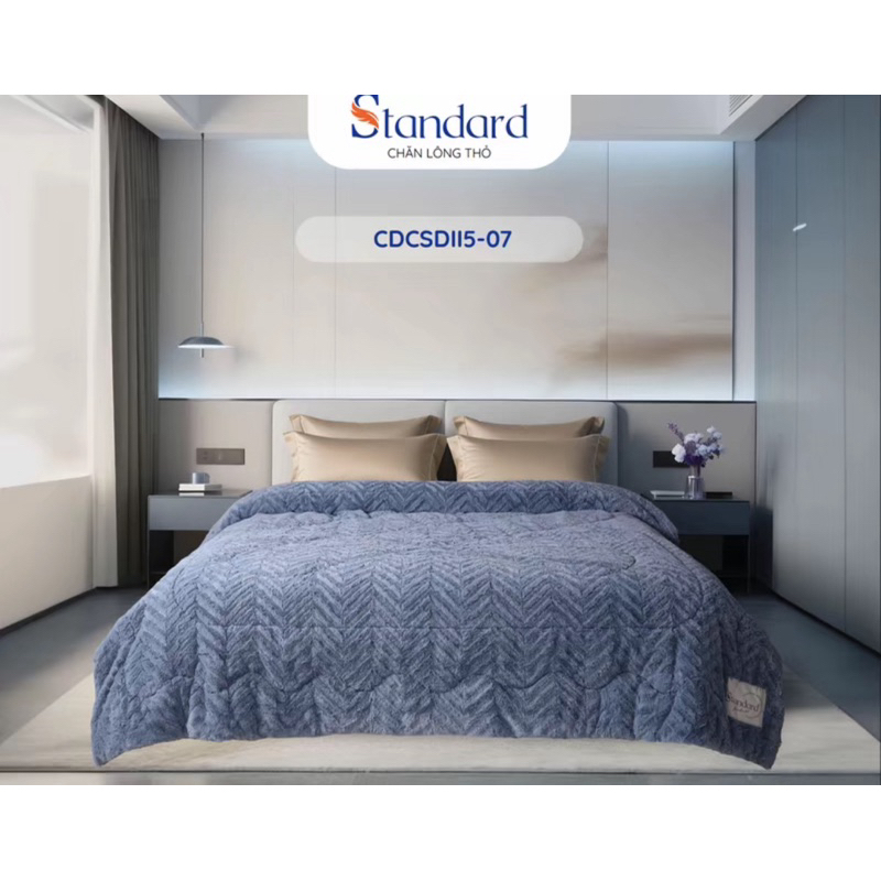 Chăn Lông Thỏ VIKOSAN Standard CHÍNH HÃNG 200x230cm 5kg - Hàng Công Ty VIKOSAN Mềm Mịn, Ấm Áp HANNA 