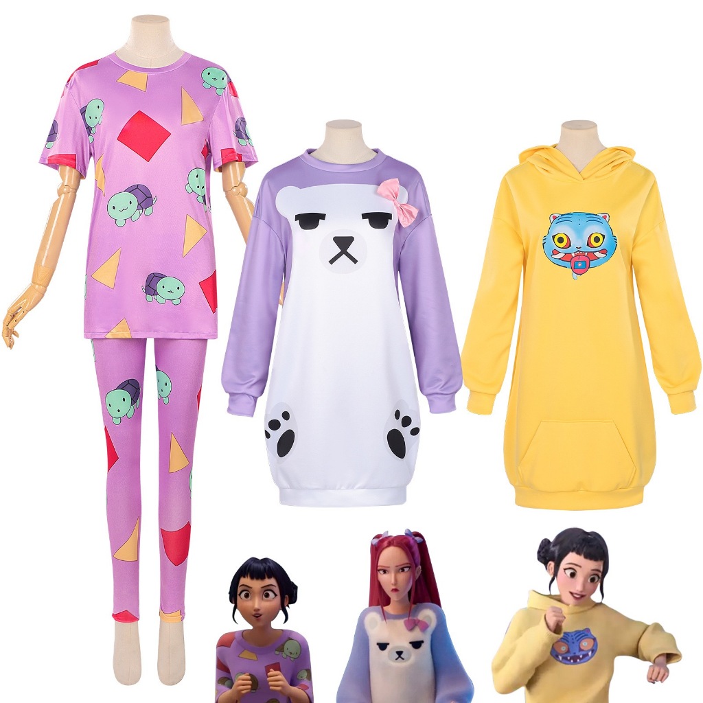 Anime Kpop Hunter Pajamas Halloween Cosplay trang phục Pajama Party Dress Zoe Mira Pajamas Sweepwear