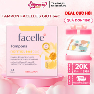  Băng vệ sinh Tampon Facelle size 3 giọt hộp 64 cái nhập khẩu Đức 