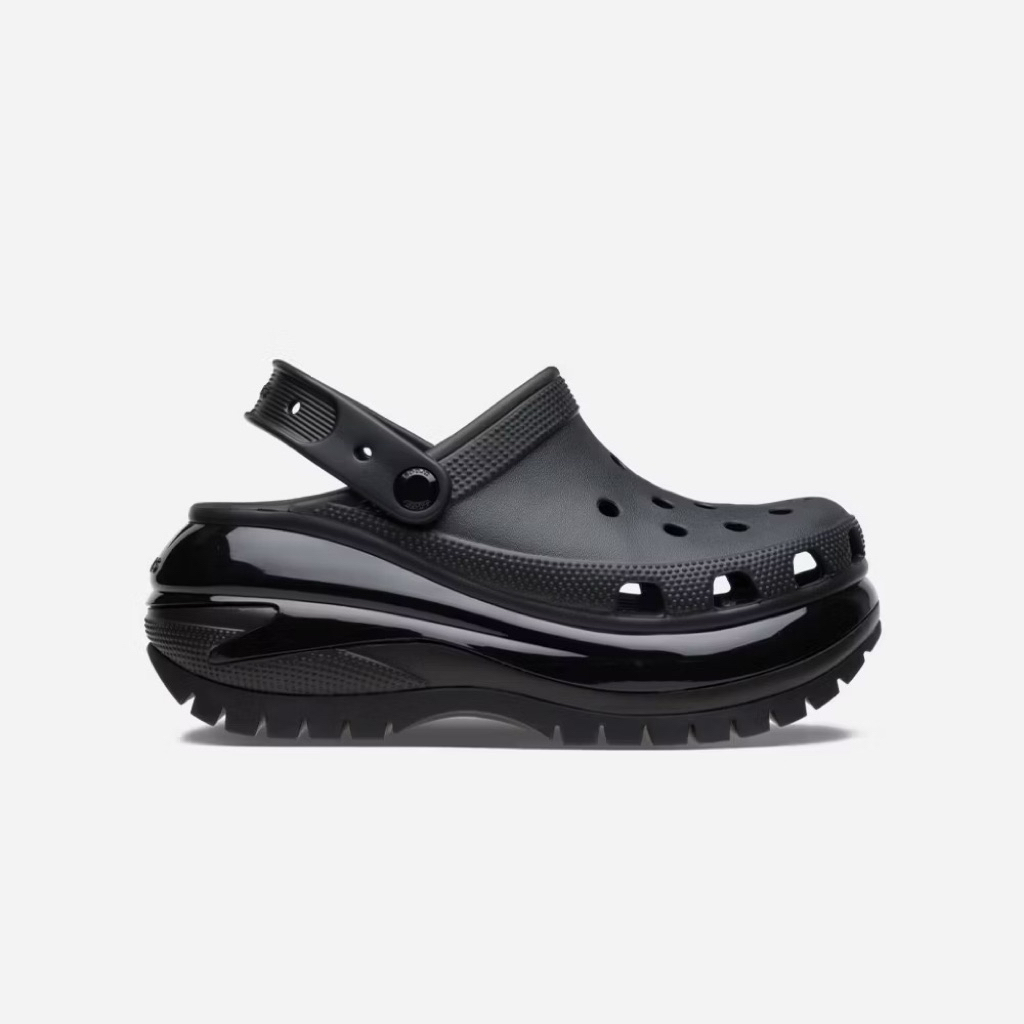 Giày Sandals Unisex Crocs Classic Mega Crush - Đen