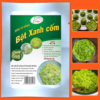  Bột xanh cốm gói 20g nấu xôi làm bánh thạch rau câu màu xanh 