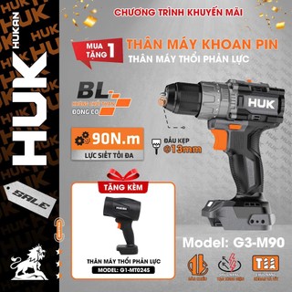 THÂN MÁY KHOAN PIN G3-M90 HUKAN (xám và xanh) CHƯA PIN, SẠC