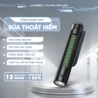 Búa thoát hiểm 4in1 UHERO hỗ trợ thoát hiểm kèm bảng số điện thoại cao cấp BTH