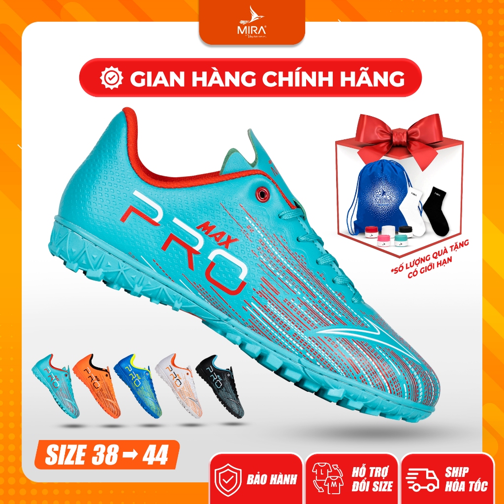 Giày Đá Bóng MIRA PRO MAX – Khâu Đế – Êm Chân,Bám Sân, Nhẹ – Sân Cỏ Nhân Tạo TF- Chính Hãng