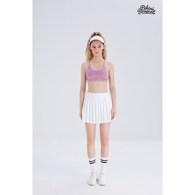 Váy thể thao cao cấp tennis cầu lông, pickleball, gym, chạy bộ thể thao BIKINI PASSPORT kèm quần bảo hộ - BG118_WH