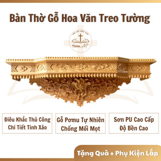  Kệ Bàn Thờ Gỗ Pơmu Treo Tường Cao Cấp | Thiết Kế Đơn Giản - Hiện Đại - Sang Trọng 