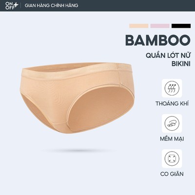 Quần lót nữ bikini bamboo nguyên liệu thiên nhiên thoáng khí thấm hút co giãn an toàn - ONOFF 16UJ25A460