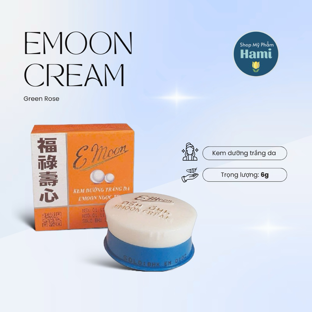 [EMOON 6g - CTY Bông Hồng Xanh] Kem dưỡng trắng da (SỈ & LẺ)