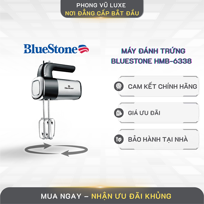 Máy Đánh Trứng BLUESTONE HMB-6338 – Lý Tưởng Cho Làm Bánh Tại Nhà