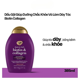 Dầu gội đầu OGX giúp tóc chắc khoẻ dày tóc/ống mượt phục hồi hư tổn/ vào nếp dung tích 385ml