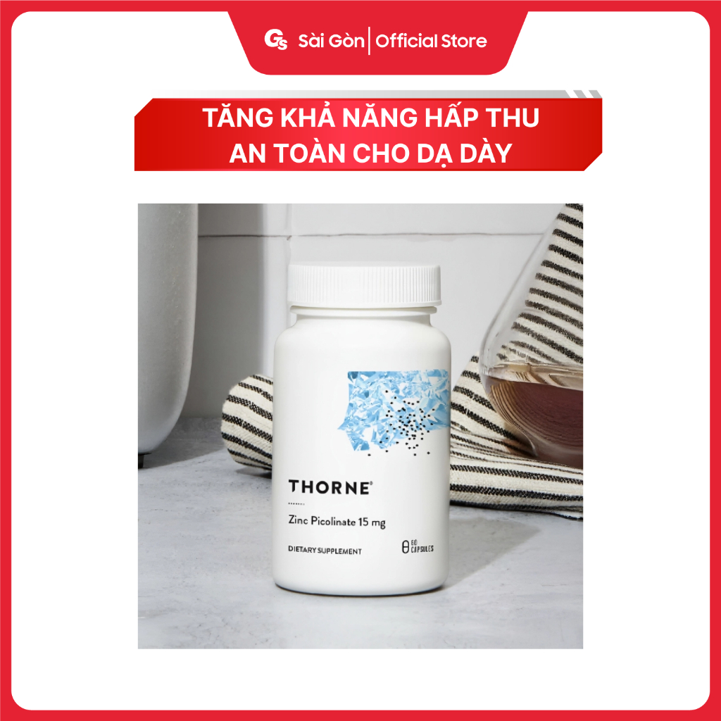Viên uống Thorne Zinc Picolinate, giúp tăng đề kháng, hỗ trợ sức khỏe - Gymstore