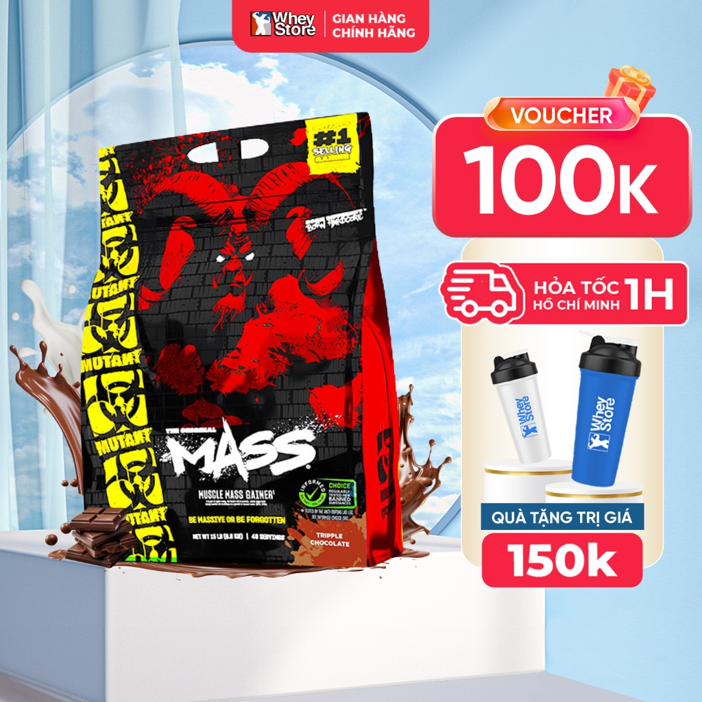 Sữa Tăng Cân Mutant Mass 15lbs (6.8kg) Chính Hãng