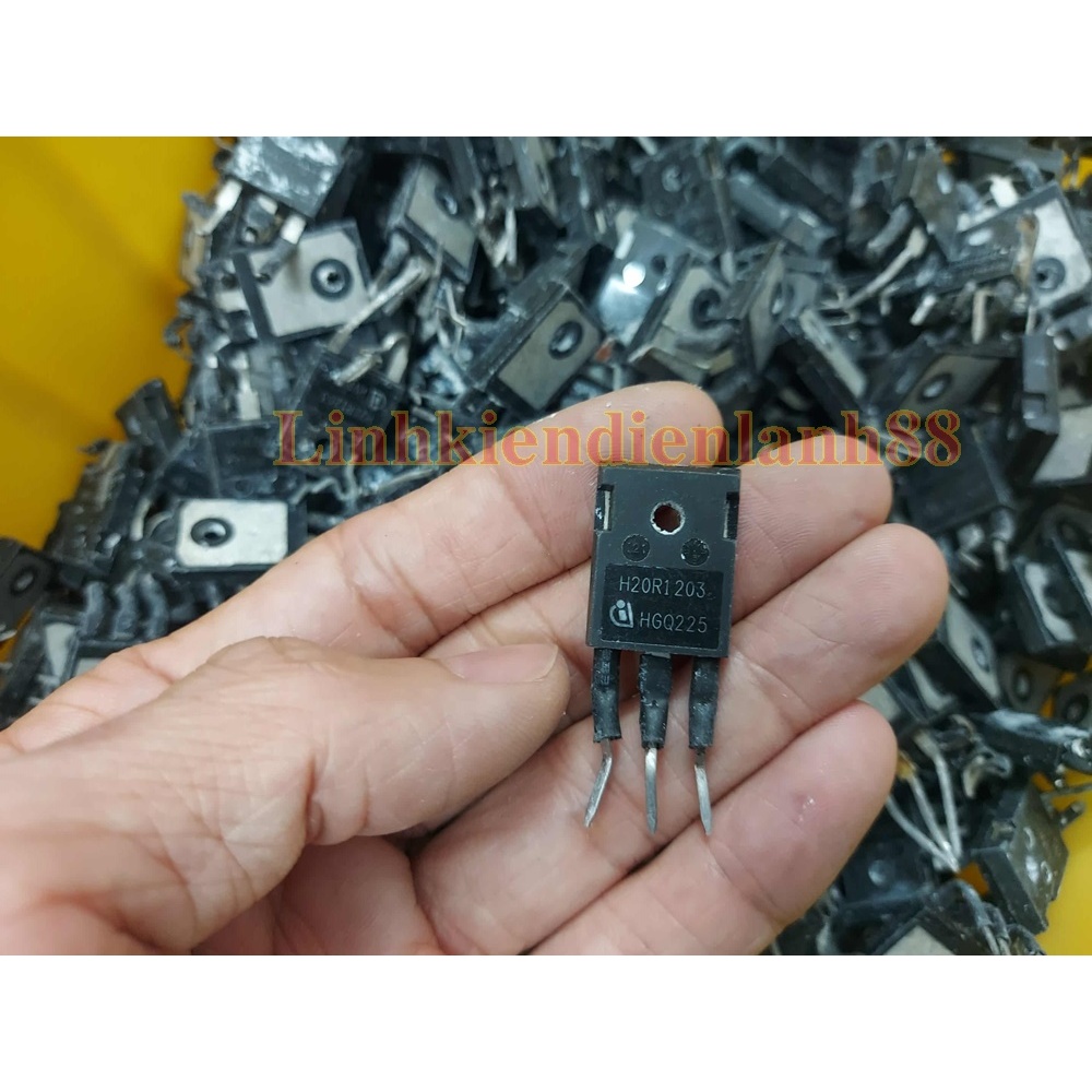Sò bếp từ, igbt H20R1203 20A 1200v tháo máy chân dài mặt gương đã tét từng con sống 100%.