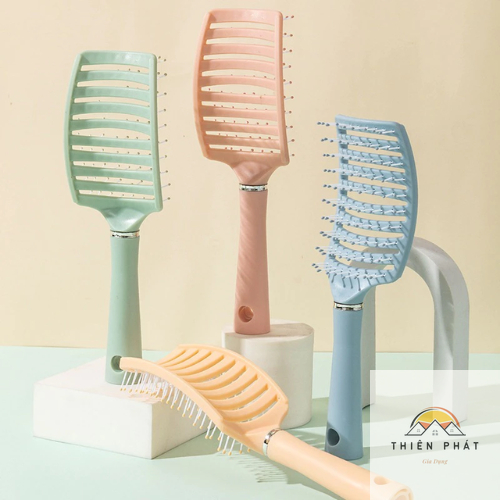 Lược Gỡ Rối Sấy Phồng Chống Gãy Rụng Cao Cấp, Thiết Kế Cong Thông Minh, Giúp Tóc Luôn Mềm Mượt Tự Nh