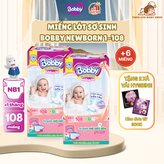   TẶNG KÈM MIẾNG NGẪU NHIÊN  Miếng Lót Sơ Sinh Bobby Newborn – Khô thoáng êm ái an toàn cho làn da bé yêu 